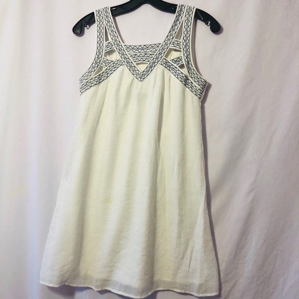 White and navy Dress